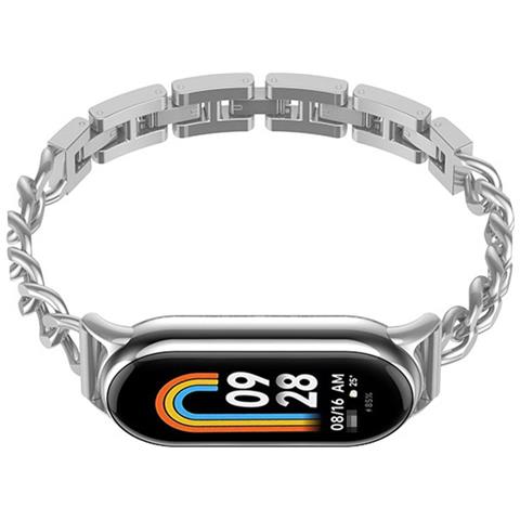 Cinturino A Bracciale In Metallo Compatibile Con Xiaomi Mi Band 8/9/10 - Elegante Cinturino In Acciaio Inossidabile Silver - Foto 3