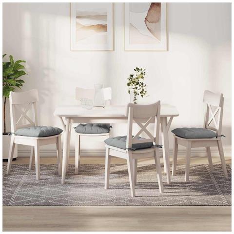 Cuscini per Seduta 2 pcs Grigio chiaro 40 x 40 x 6 cm Tessuto - Foto 2