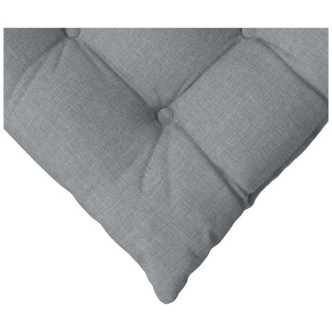 Cuscini per Seduta 2 pcs Grigio chiaro 40 x 40 x 6 cm Tessuto - Foto 9