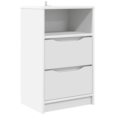 Comodino con cassetto Bianco 40 x 30 x 467 cm Legno multistrato - Foto 1