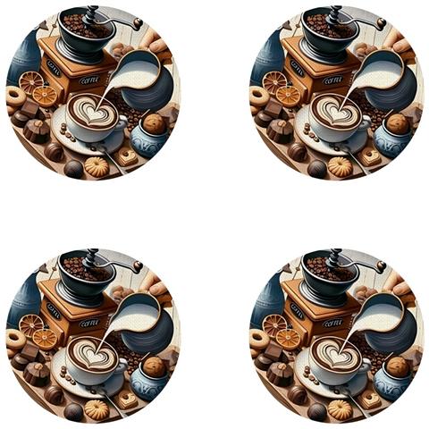 Set Di 4 Sottobicchieri Termici Antiscivolo Per Tazze Da Caffè, Tappetini In Poliestere - Foto 1