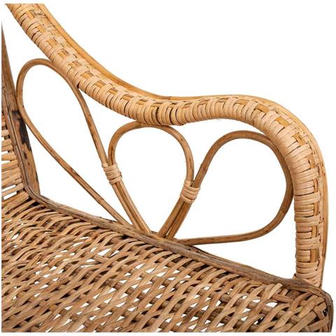 Divano In Bambù E Rattan Marrone 130x48x99h - Foto 8