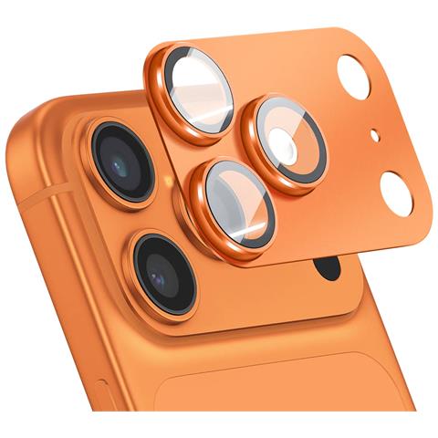 Protezione Della Fotocamera Per Iphone 17 Pro Max Pictureperfect Cornice In Alluminio, Arancione - Foto 1
