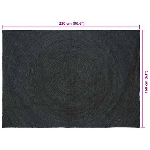 Tappeti per area Rettangolare Grigio scuro 160 x 230 cm Juta - Foto 9