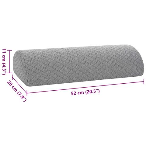 Cuscino per Gambe Grigio 52 x 20 x 11 cm Schiuma Memory - Foto 9