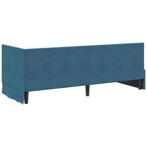 Struttura Letto Angolare con Materasso 2 pcs Blu Velluto - Foto 9