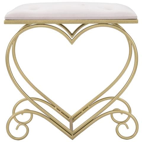 Sgabello Heart Rosa E Gold - 50 X 37,5 X H 51,5 Cm - Foto 2
