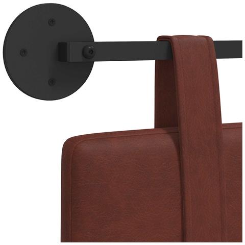 Testata appesa Marrone Lucido 100 x 55 x 5 cm PU Antico - Foto 9