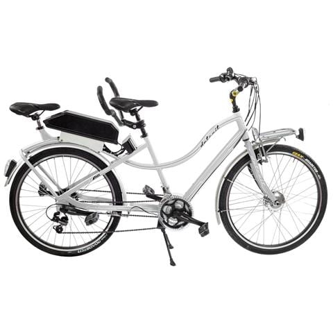 Bici E-bike A Due Posti Misura 26 Cambio 21v E-tandem26 Motore E Batteria Ansmann 250w 36v 11.6ah Bibici In Alluminio - 47 Rosso - Foto 3