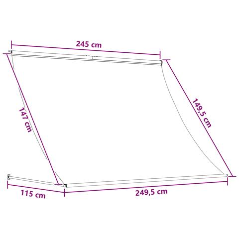 Tenda da Sole Multicolore 250 x 150 cm - Foto 7