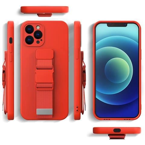 Custodia In Gel Con Cordino Per Samsung Galaxy A22 5g Rossa - Foto 1