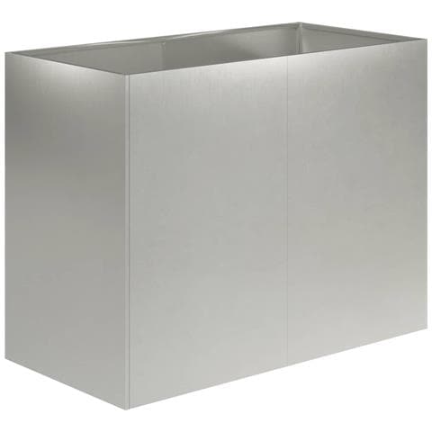 Vaso da giardino Argento 80 x 40 x 60 cm Acciaio Inox - Foto 1