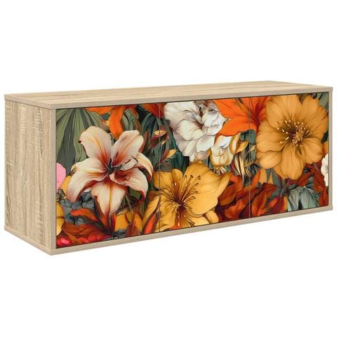 Mobile TV da Parete GENNEP 102 x 33 x 40 cm Rovere Sonoma - Foto 1