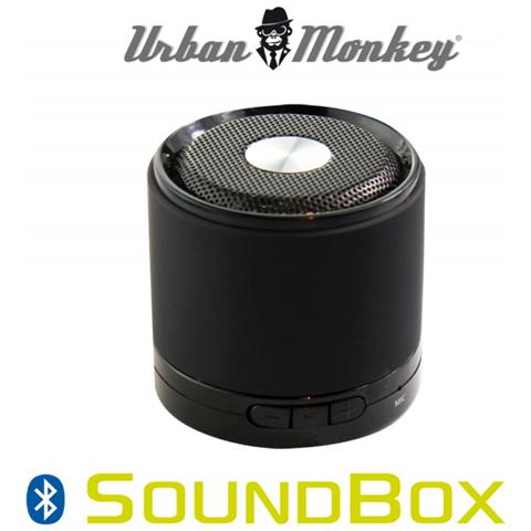 Urban Monkey SoundBox, 3W, Con cavo e senza cavo, Bluetooth / 3.5 mm, Bluetooth, Nero, Digitale - Foto 1