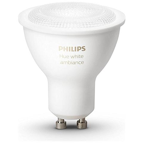 Hue White Ambiance Led Gu10 Faretto Spot Lampada Singola, Dimmerabile, Crea Tutte Le Sfumature Del Bianco, Controllabile Via App - Foto 1