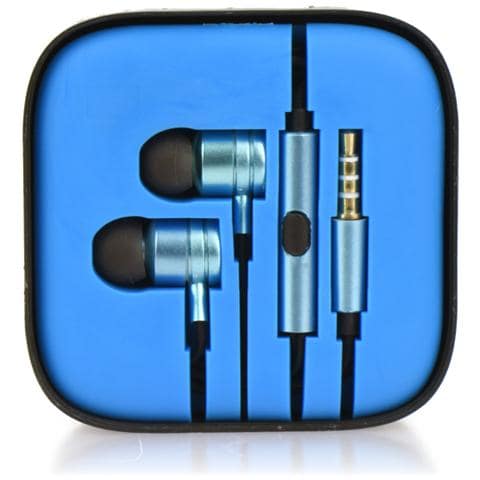 Kit Auricolari Hf Stereo Android Box Mi Metallico Azzurro - Foto 1