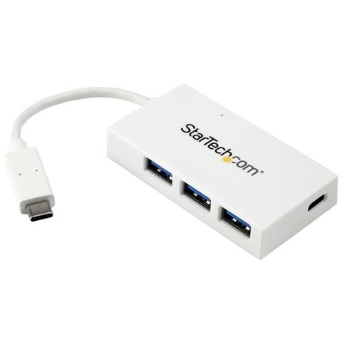 Hub USB-C a 4 porte USB 3.0 - Perno e Concentratore USB Tipo C con 1x USB-C e 3x USB-A - Bianco - Foto 1