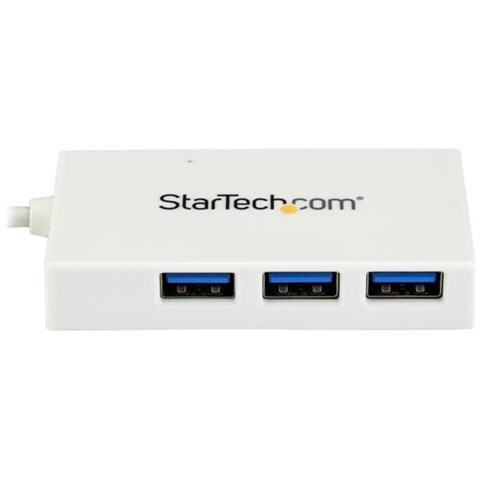 Hub USB-C a 4 porte USB 3.0 - Perno e Concentratore USB Tipo C con 1x USB-C e 3x USB-A - Bianco - Foto 2