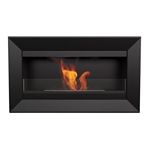 Biocamino Charlie Con Vetro Protettivo 88cm X 51cm Nero Opaco. - Foto 1