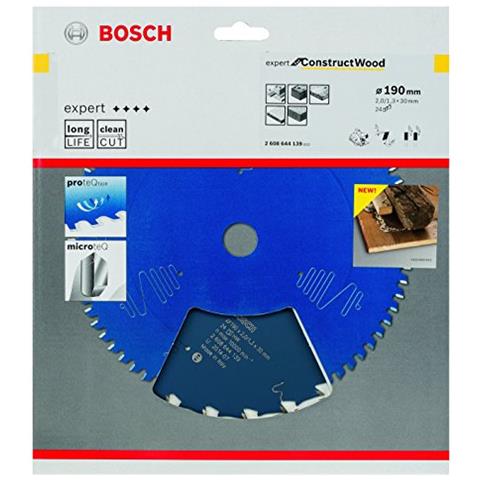 Bosch Lama Per Sega Circolare Expert For Construct Wood 190 X 30 X 2,0 Mm, 24 - Foto 2