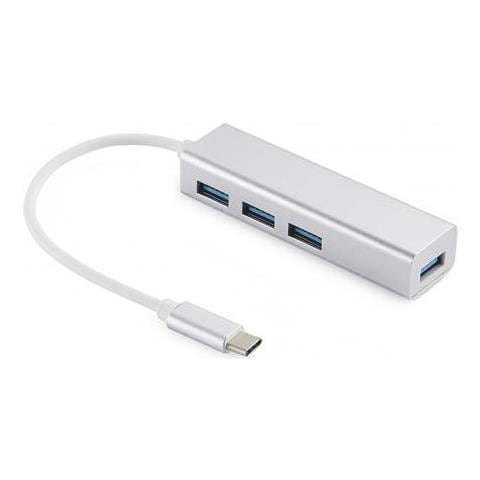 Usb-c To 4 X Usb 3.0 Hub Saver (usb-c To 4 X Usb 3.0 Hub Saver - Usb-c To 4 X Usb 3.0 Hub - Saver, Usb 2.0 Type-c, Usb 3.2 Gen 1 [3.1 Gen 1] Type-a, Silver, Aluminum, 1 - Warranty: 60m)  - Foto 1