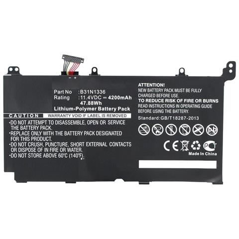 Mbxas-ba0034 Ricambio Per Laptop Batteria (laptop Battery For Asus 48wh - Li-pol 11.4v 4200mah Black, - 48wh L - Foto 4