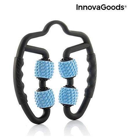 Innovagoods - Massaggiatore Muscolare Con Rulli Rolax, Adulti, Unisex, Nero, Blu, 25 X 27 X 5 Cm - Foto 2