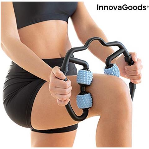 Innovagoods - Massaggiatore Muscolare Con Rulli Rolax, Adulti, Unisex, Nero, Blu, 25 X 27 X 5 Cm - Foto 1