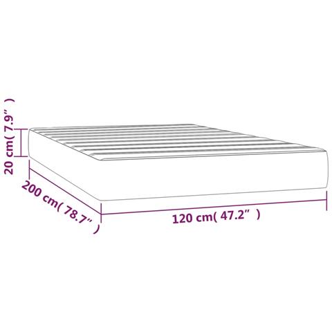 Materasso A Molle Crema 120x200x20 Cm In Similpelle - Foto 2
