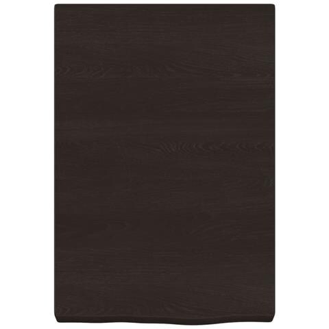 Piano Bagno Marrone Scuro 40x30x (2-6) cm Legno Massello Trattato - Foto 2