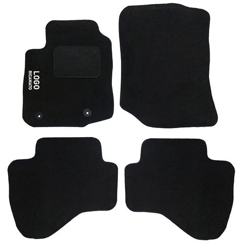 Tappetini Auto Compatibili Per 107 Dal 2014 | Tappeti Sagomati | In Moquette Nera | Logo Ricamato Battitacco E 2 Clip Di Fissaggio | Accessori Interni - Foto 1