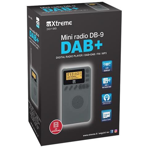 Mini Radio DB-9 DAB+ Portatile Analogico e digitale Nero - Foto 6
