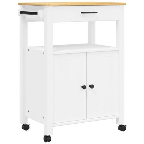 Carrello Da Cucina Monza 60x40x90 Cm In Legno Massello Di Pino - Foto 2