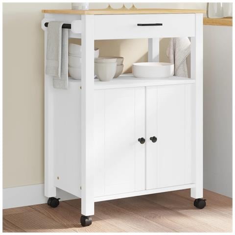 Carrello Da Cucina Monza 60x40x90 Cm In Legno Massello Di Pino - Foto 1