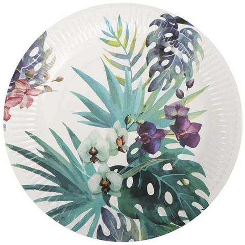 Set Di Piatti Algon Monouso Cartone Tropicale 3 Pezzi 28 Cm (24 Unità) - Foto 2