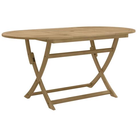 Tavolo Da Giardino Pieghevole 160x85x75cm Legno Massello Acacia - Foto 2