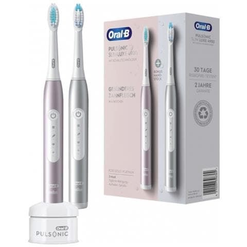 Oral-b Pulsonic Slim Luxe 4900 Platino/oro Rosa Incl. 2ã‚â° Manipolo 396369 - Foto 2