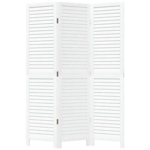 Divisorio Ambienti 3pannelli Bianco Legno Massello Di Paulownia - Foto 2