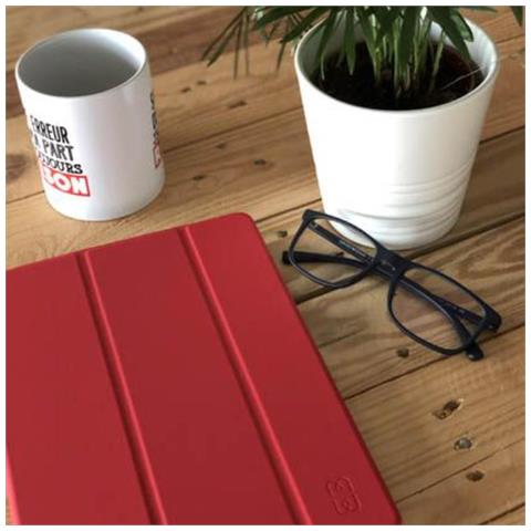 Custodia Per Ipad Pro 12.9'' 2022 Folio Polybag Funzione Stand, Rosso - Foto 6