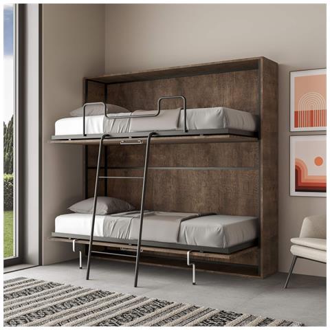 Letto Kando Doppio Orizzontale Noce - Foto 5