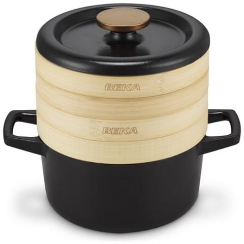 Set per Cotura 15149204 a Vapore Pentola Nori 20 cm + 2 Setacci in Bambù - Foto 1