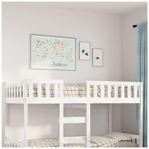 Letto Per Bambini Senza Materasso Bianco 90x190cm Massello Pino - Foto 1