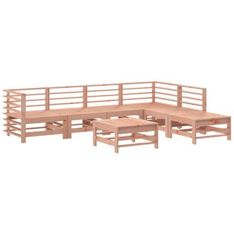 Set Salotto Da Giardino 7 Pz In Legno Massello Di Douglas - Foto 2