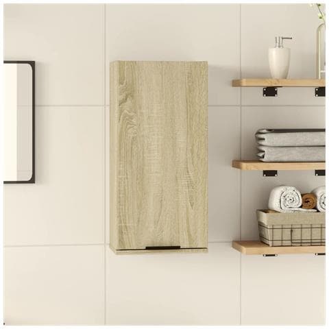 Mobile Da Bagno A Parete Rovere Sonoma 32x20x67 Cm - Foto 1