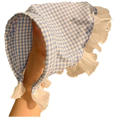 Fascia Per Capelli A Quadri, Accessorio Versatile Per Capelli Blue - Foto 1