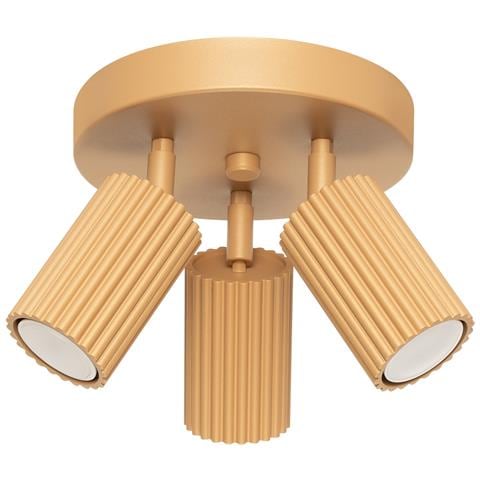 Lampada Da Soffitto Karbon 3p Oro Sl. 1563 - Minimalista Lampada Da Soffitto D'oro 18x19.5x19.5 Cm - Foto 1