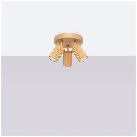 Lampada Da Soffitto Karbon 3p Oro Sl. 1563 - Minimalista Lampada Da Soffitto D'oro 18x19.5x19.5 Cm - Foto 2