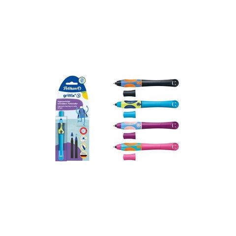 Penna A Inchiostro Pelikan Griffix Per Destrimani - Lovely Pink - Stick Pen - Rosa - Blu - Plastica - Destrimano - Germa - Foto 1