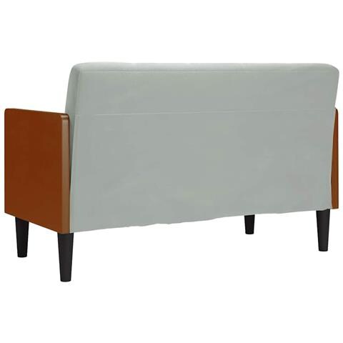 Divano Divanetto con Cuscini Bolster Grigio Chiaro 110 cm - Foto 7