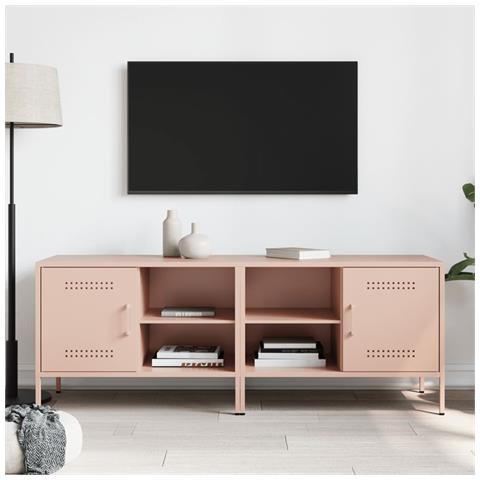 Mobili Tv 2pz Rosa 68x39x50,5 Cm In Acciaio - Foto 3